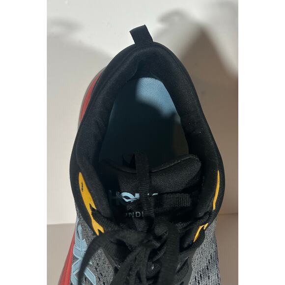 Hoka One One Bondi 8 Shoes Men 9.5 D Gray Black Red Running Sneakers Athletic - Picture 9 of 11